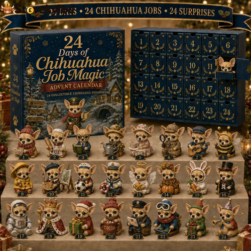 ✨CHRISTMAS KICKOFF 48% OFF - Chihuahua Job Moments Advent Calendar 2026 - 24-Day Festive Countdown Blind Box - Gift For