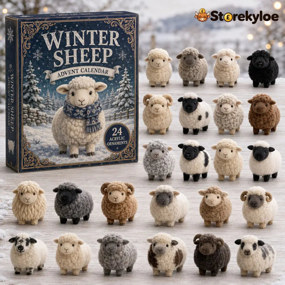 CHRISTMAS KICKOFF 40% OFF - Winter Sheep Advent Calendar 2026 - 24-Day Festive Countdown Acrylic Charms Blind Box