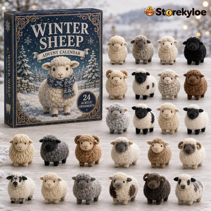 CHRISTMAS KICKOFF 40% OFF - Winter Sheep Advent Calendar 2026 - 24-Day Festive Countdown Acrylic Charms Blind Box
