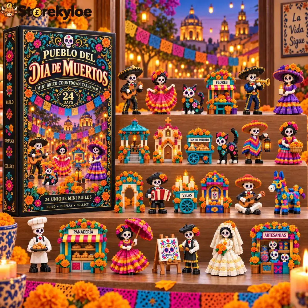 CHRISTMAS KICKOFF 49% OFF - 2026 Days of Day of the Dead Village Blind Box - 24-Day Festive Countdown Día de Muertos
