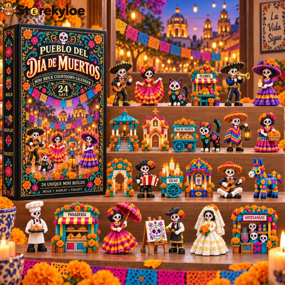 CHRISTMAS KICKOFF 49% OFF - 2026 Days of Day of the Dead Village Blind Box - 24-Day Festive Countdown Día de Muertos