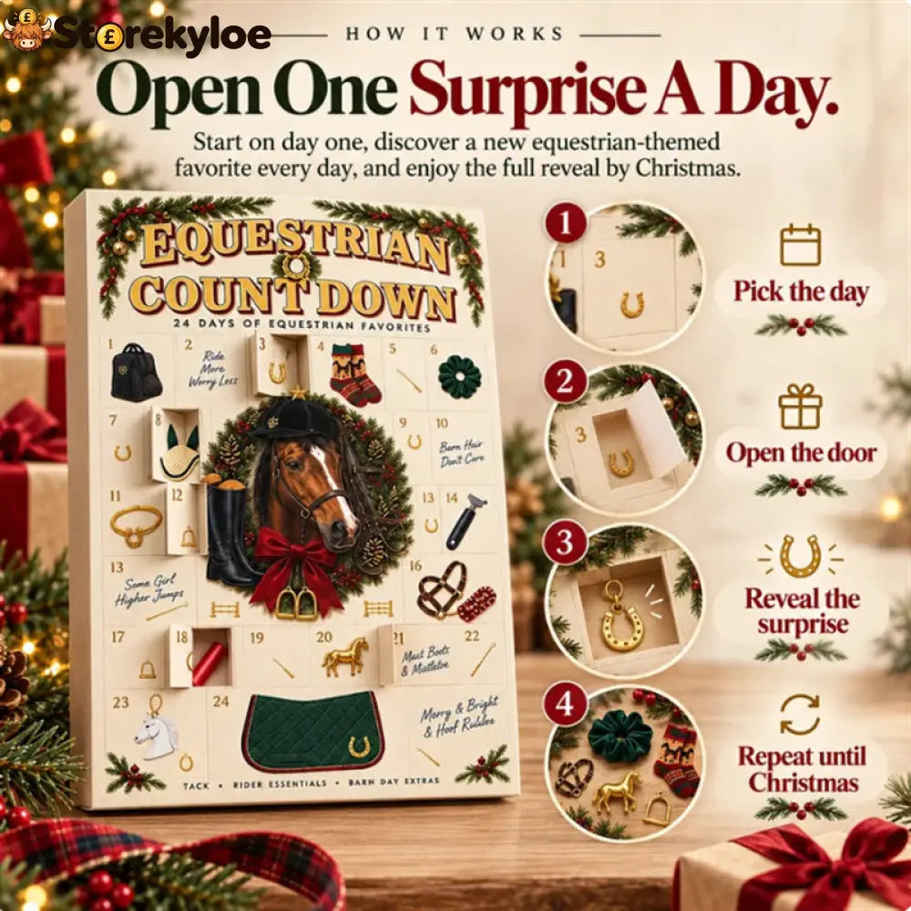 Christmas Kickoff 49% Off - 2026 Days Of Equestrian Blind Box - 24-day Festive Countdown Equestrian Themed Collectible