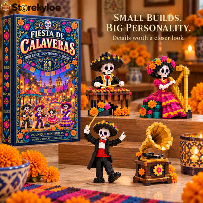 CHRISTMAS KICKOFF 49% OFF - 2026 Days of Fiesta de Calaveras Blind Box - 24-Day Festive Countdown Day of the Dead