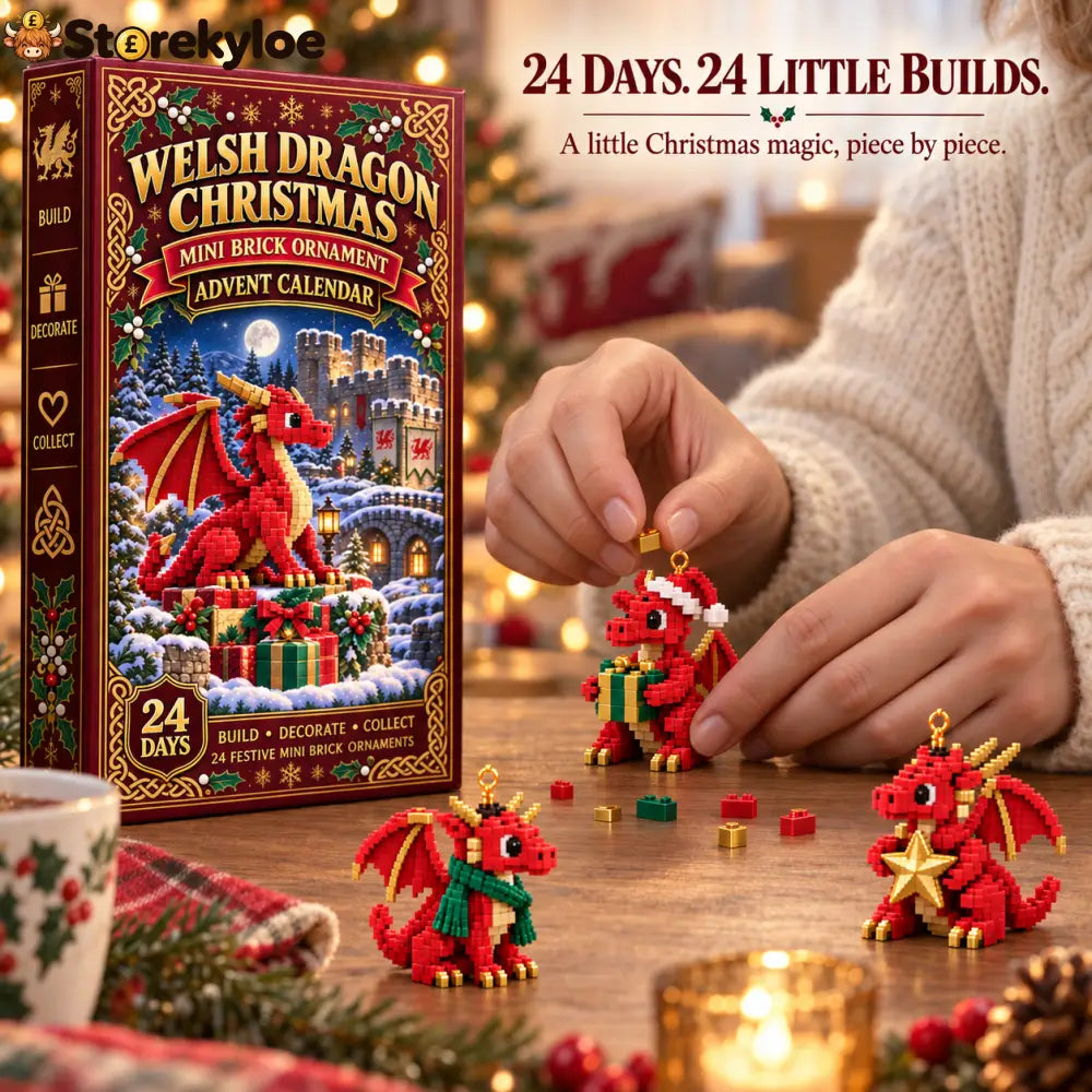 CHRISTMAS KICKOFF 49% OFF - 2026 Days of Welsh Dragon Christmas Blind Box - 24-Day Festive Countdown Welsh Dragon