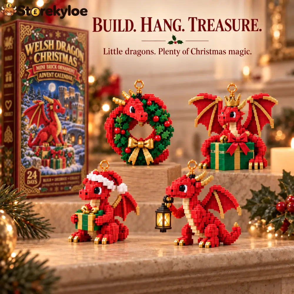 CHRISTMAS KICKOFF 49% OFF - 2026 Days of Welsh Dragon Christmas Blind Box - 24-Day Festive Countdown Welsh Dragon