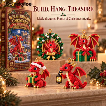 Christmas Kickoff 49% Off - 2026 Days Of Welsh Dragon Christmas Blind Box - 24-day Festive Countdown Welsh Dragon