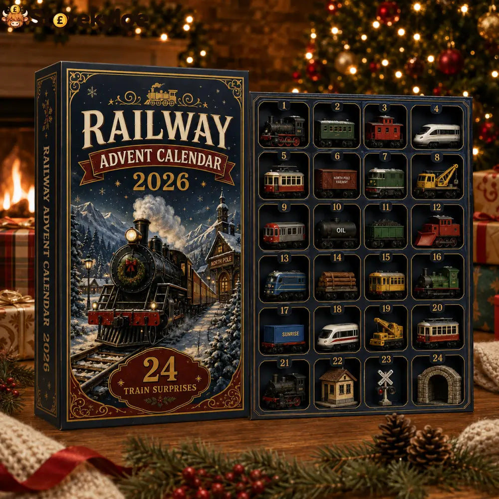 CHRISTMAS KICKOFF 49% OFF - Vintage Christmas Railway Advent Calendar 2026 - 24-Day Festive Countdown Acrylic Charms