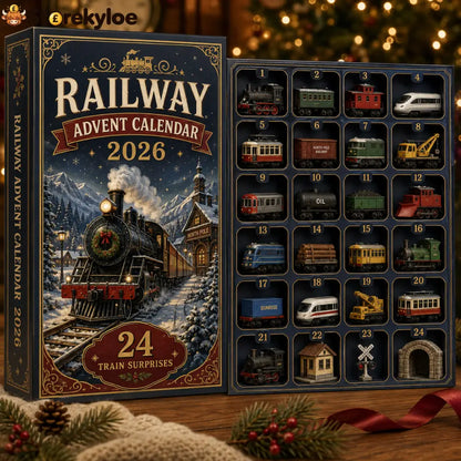 CHRISTMAS KICKOFF 49% OFF - Vintage Christmas Railway Advent Calendar 2026 - 24-Day Festive Countdown Acrylic Charms