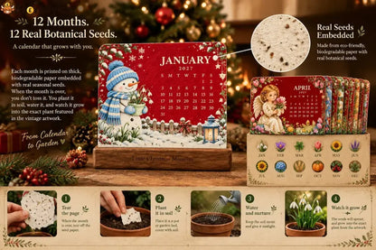 🎄🗓️ Christmas Limited-Edition, 🪴✨ Eco-Friendly Plantable “Timeless” Seed Calendar 2027