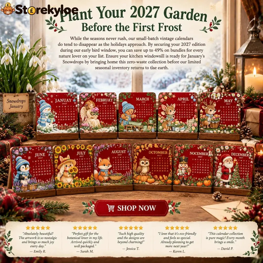 🎄🗓️ Christmas Limited-Edition, 🪴✨ Eco-Friendly Plantable “Timeless” Seed Calendar 2027
