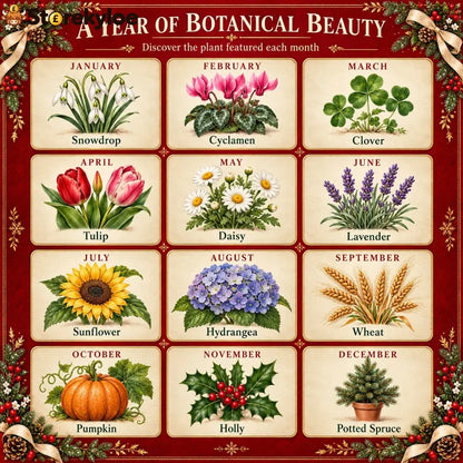 🎄🗓️ Christmas Limited-Edition, 🪴✨ Eco-Friendly Plantable “Timeless” Seed Calendar 2027