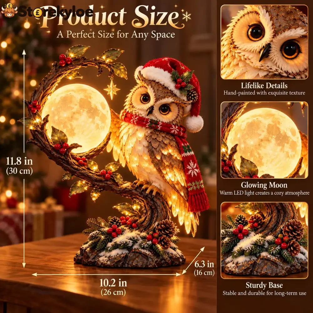 🎄 Christmas Limited-Time Sale | Moonkeeper Owl™ – Lighted Christmas Owl