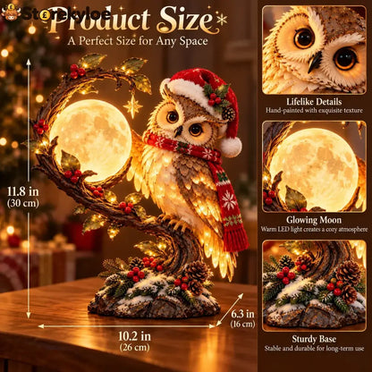 🎄 Christmas Limited-Time Sale | Moonkeeper Owl™ – Lighted Christmas Owl