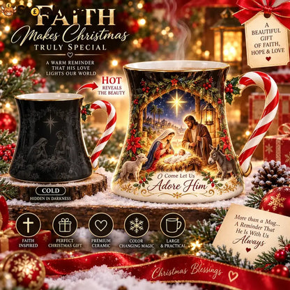 Christmas Magic Color-changing Mug – Heat Reveal Holiday Gift - ⭐ Holy Night