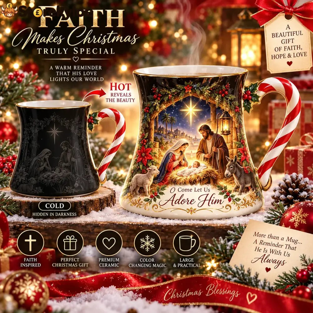Christmas Magic Color-changing Mug – Heat Reveal Holiday Gift - ⭐ Holy Night