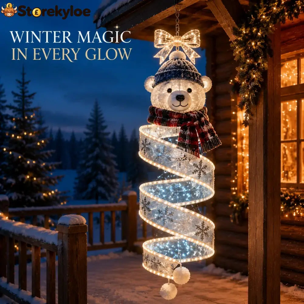 🎄Christmas Magic Spiral Hanging LED Light Collection - Polar bear