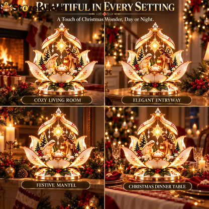 ✝️🌸 Christmas Miracle Bloom™ – Touch-to-Bloom Nativity Light
