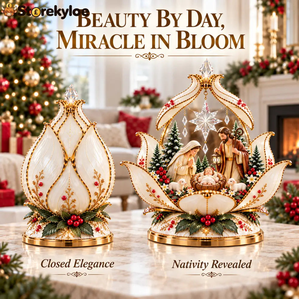 ✝️🌸 Christmas Miracle Bloom™ – Touch-to-Bloom Nativity Light