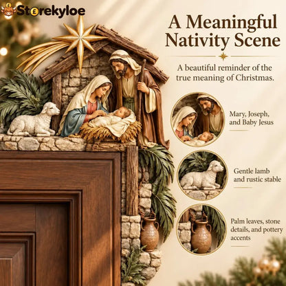 🎄 Christmas Nativity Door Frame Corner Decor, A Meaningful Holiday Accent ✨