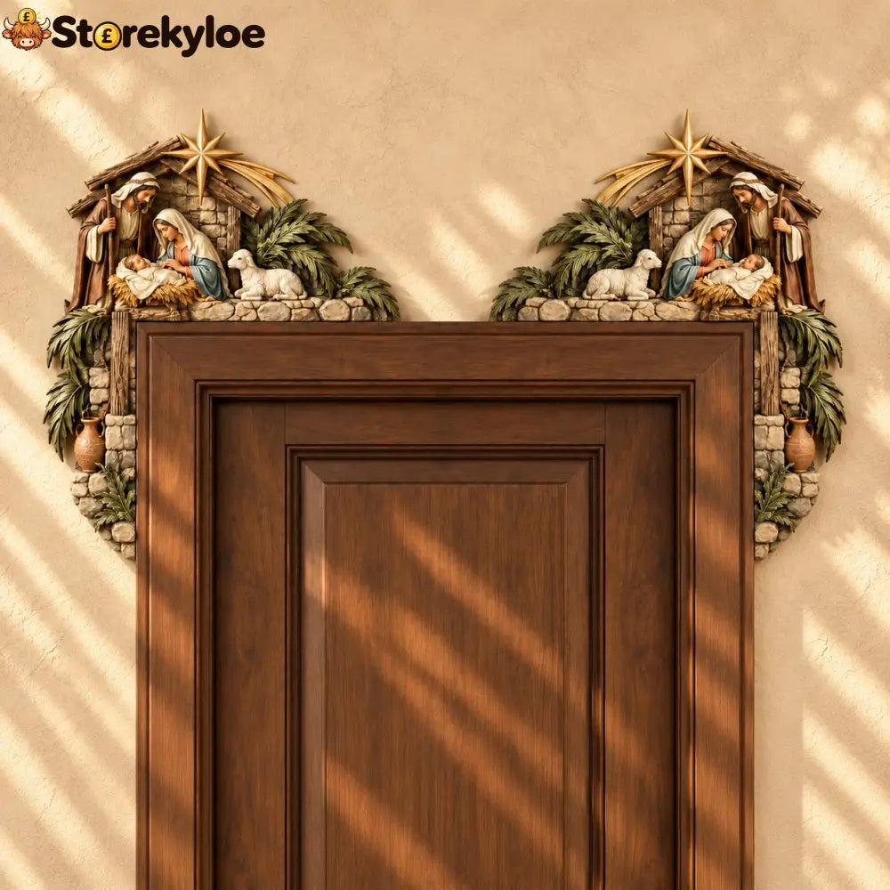 🎄 Christmas Nativity Door Frame Corner Decor, A Meaningful Holiday Accent ✨