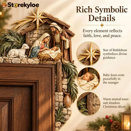 🎄 Christmas Nativity Door Frame Corner Decor, A Meaningful Holiday Accent ✨