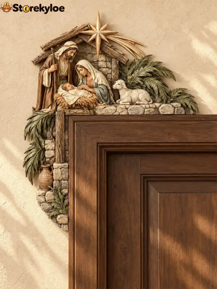 🎄 Christmas Nativity Door Frame Corner Decor, A Meaningful Holiday Accent ✨