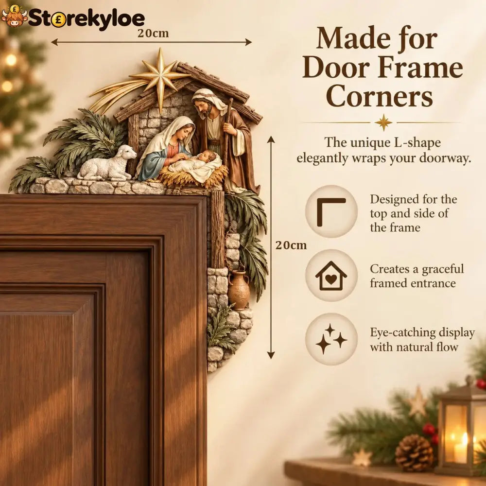 🎄 Christmas Nativity Door Frame Corner Decor, A Meaningful Holiday Accent ✨