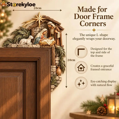 🎄 Christmas Nativity Door Frame Corner Decor, A Meaningful Holiday Accent ✨