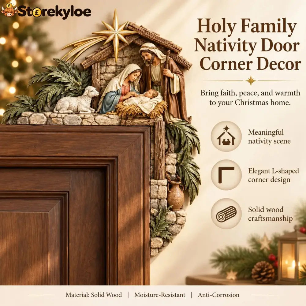 🎄 Christmas Nativity Door Frame Corner Decor, A Meaningful Holiday Accent ✨