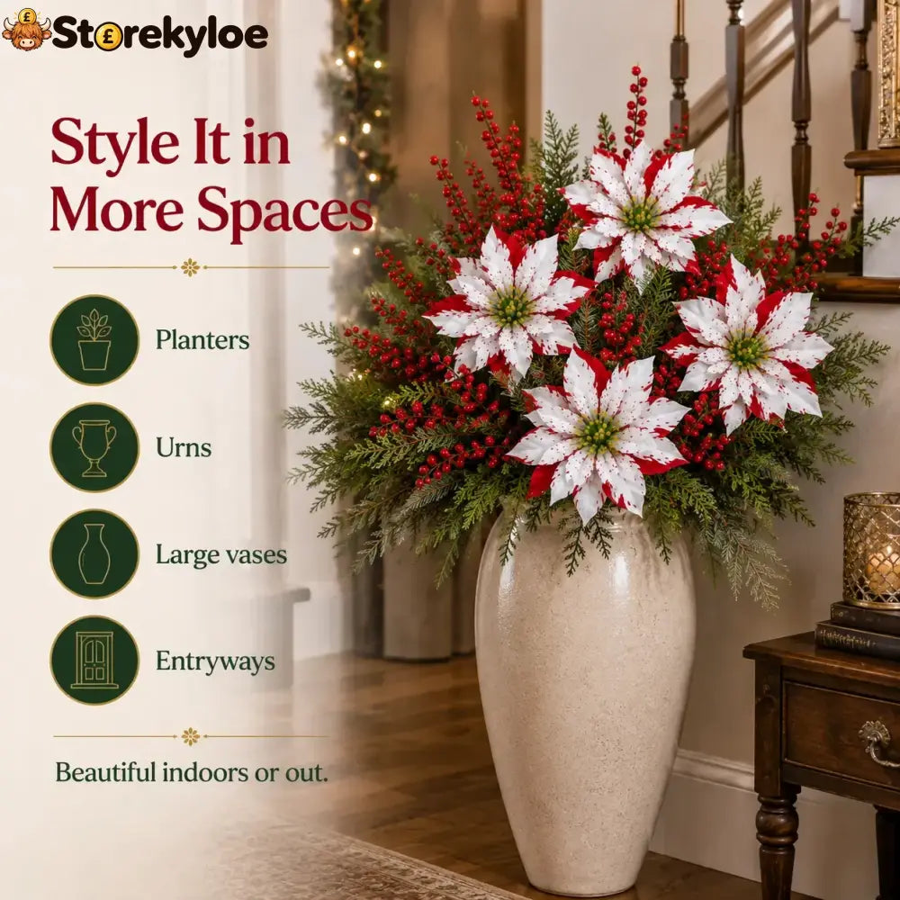 🔥Christmas Poinsettia Planter Inserts