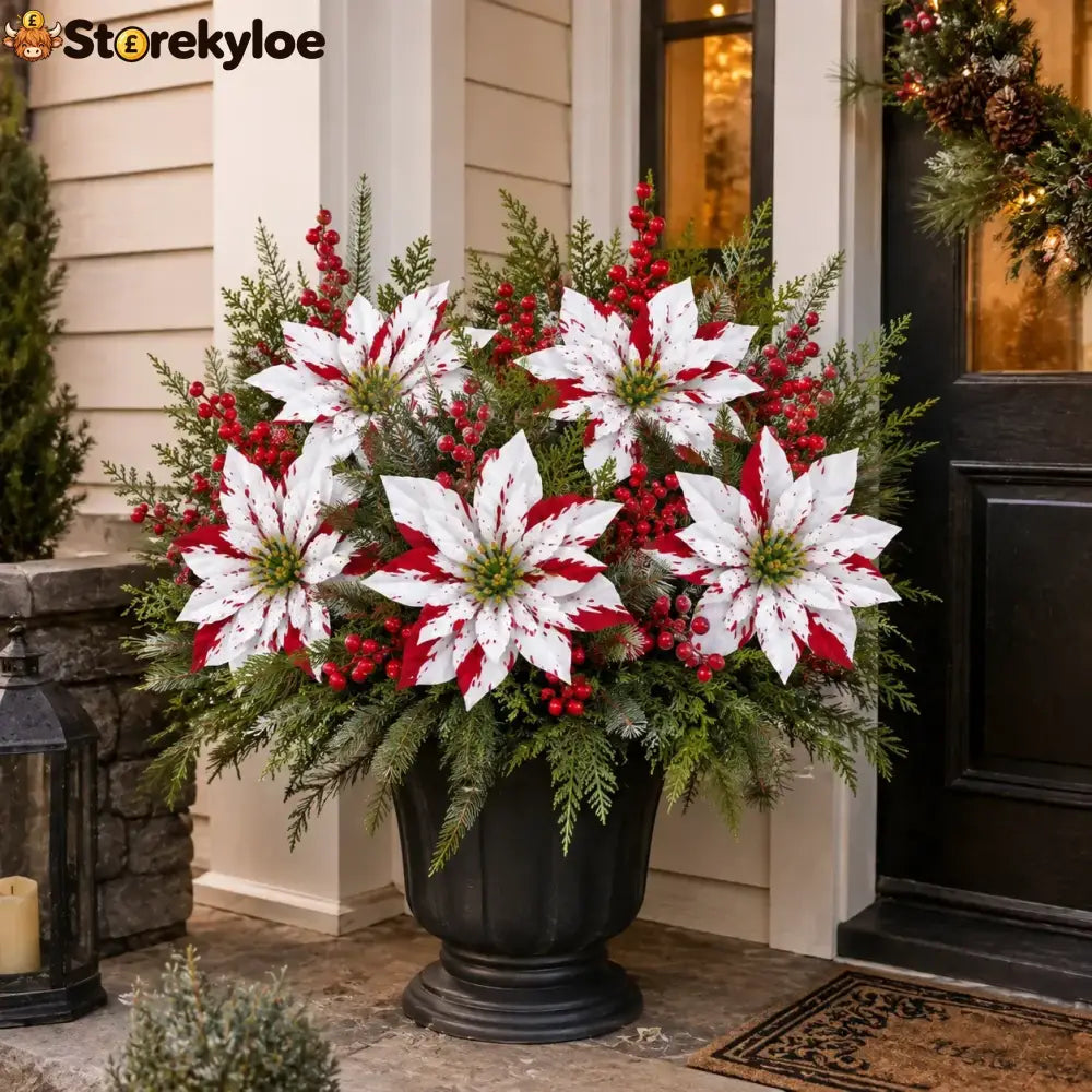 🔥Christmas Poinsettia Planter Inserts