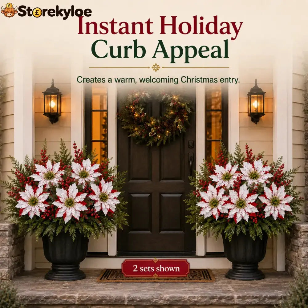 🔥Christmas Poinsettia Planter Inserts