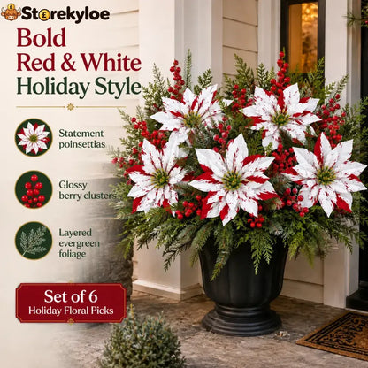 🔥Christmas Poinsettia Planter Inserts