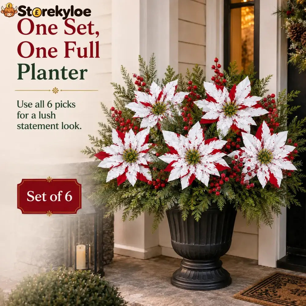 🔥Christmas Poinsettia Planter Inserts