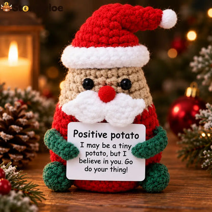 🎄christmas Positive Potato Crochet Doll | A Little Buddy To Cheer You Up - christmas Positive Potato Crochet Doll
