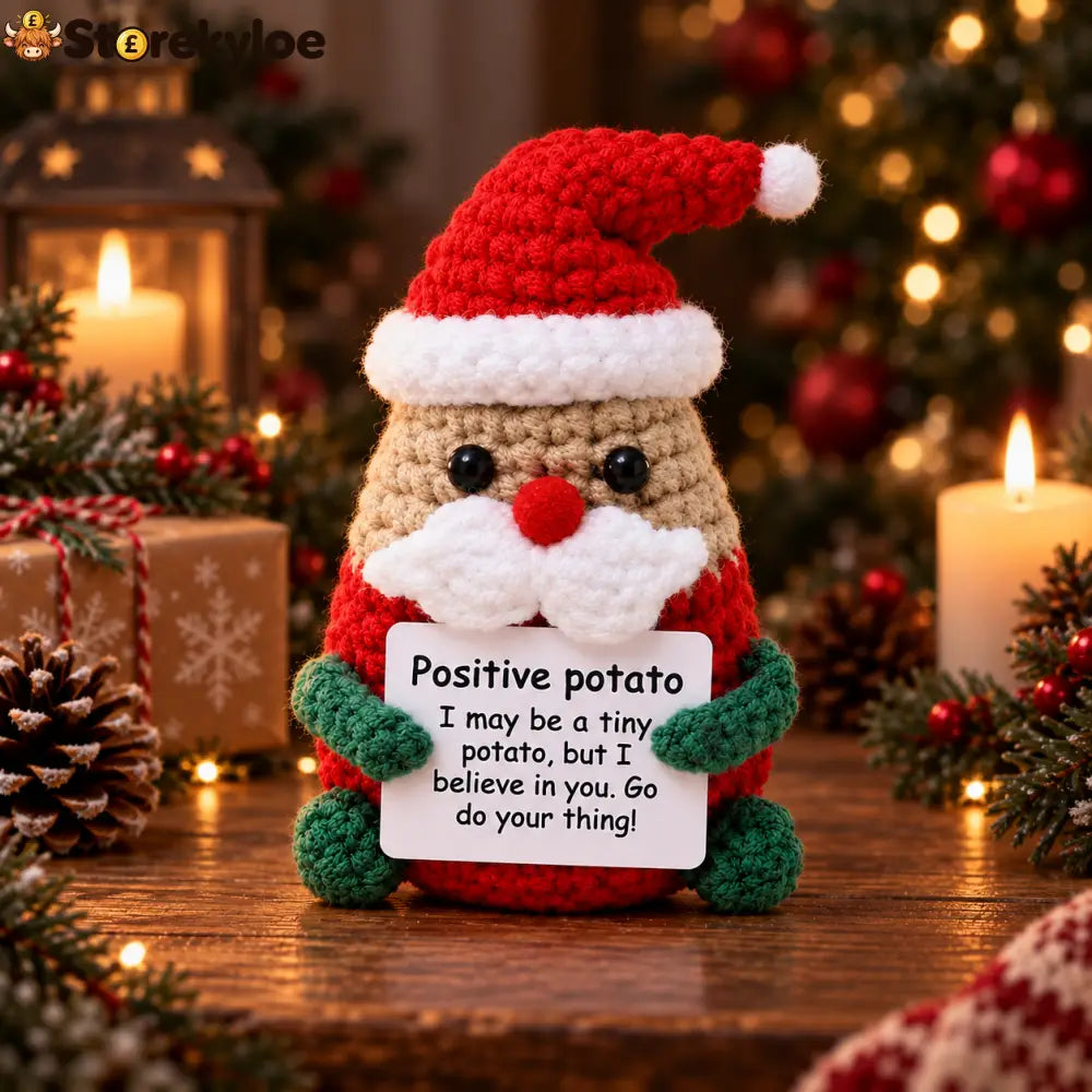 🎄christmas Positive Potato Crochet Doll | A Little Buddy To Cheer You Up - christmas Positive Potato Crochet Doll