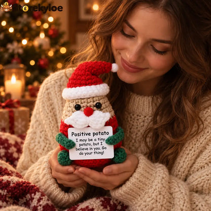 🎄christmas Positive Potato Crochet Doll | A Little Buddy To Cheer You Up - christmas Positive Potato Crochet Doll