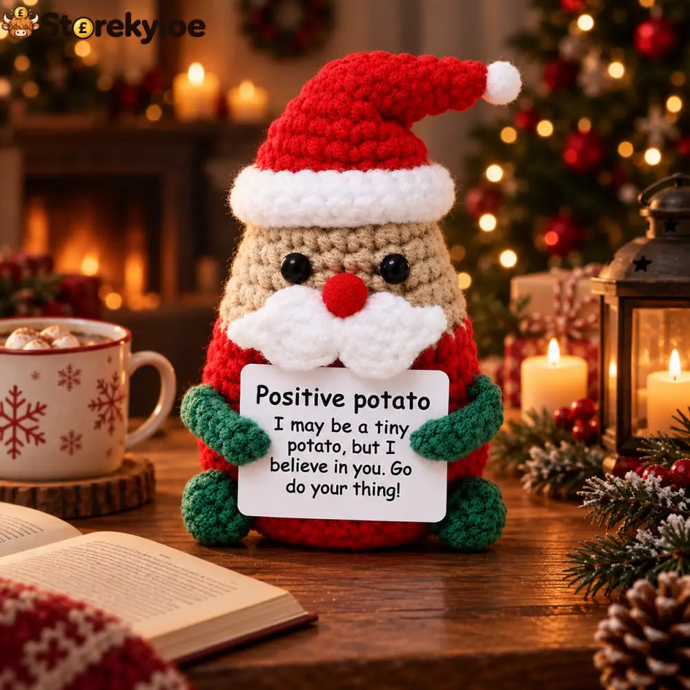 🎄christmas Positive Potato Crochet Doll | A Little Buddy To Cheer You Up - christmas Positive Potato Crochet Doll