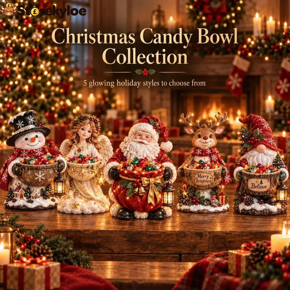 🎄 Christmas Sale – 49% OFF ✨ Lighted Christmas Candy Bowl Collection – 5 Festive Holiday Designs - CHRISTMAS