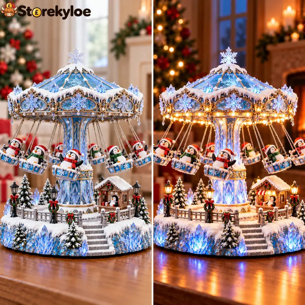 🎄 Christmas Sale 50% Off! 🐧 Penguin Winter Swing Carnival™ – Light-up Rotating Christmas Decoration ❄️✨ - 🐧 Penguin