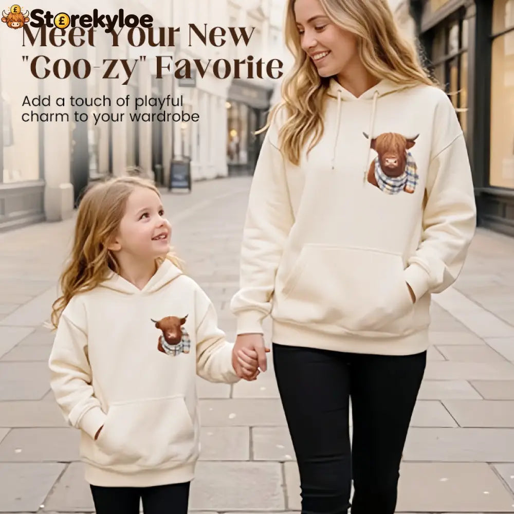 🎅CHRISTMAS SALE 50% OFF!!🎁🐄Cute Highland Cow Cozy Fleece-Lined Hooded Sweatshirt - Hot products