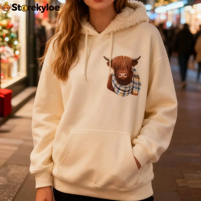 🎅CHRISTMAS SALE 50% OFF!!🎁🐄Cute Highland Cow Cozy Fleece-Lined Hooded Sweatshirt - Hot products