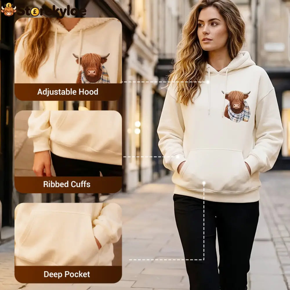 🎅CHRISTMAS SALE 50% OFF!!🎁🐄Cute Highland Cow Cozy Fleece-Lined Hooded Sweatshirt - Hot products