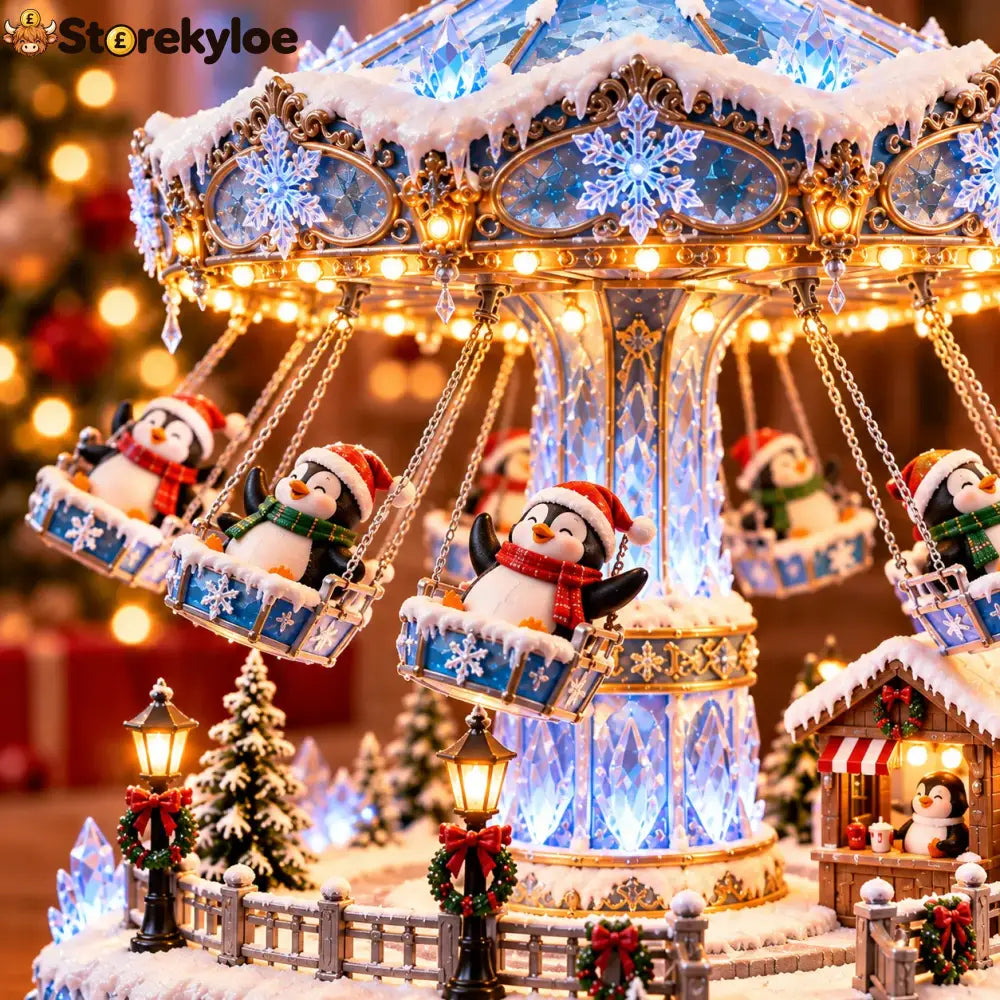🎄 Christmas Sale 50% Off! 🐧 Penguin Winter Swing Carnival™ – Light-up Rotating Christmas Decoration ❄️✨ - 🐧 Penguin