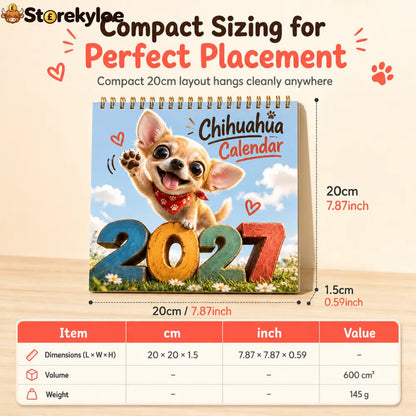 🎄🎁Christmas Sale 🐕Chihuahua 12 Month Wall Calendar - Housewares & Kitchen