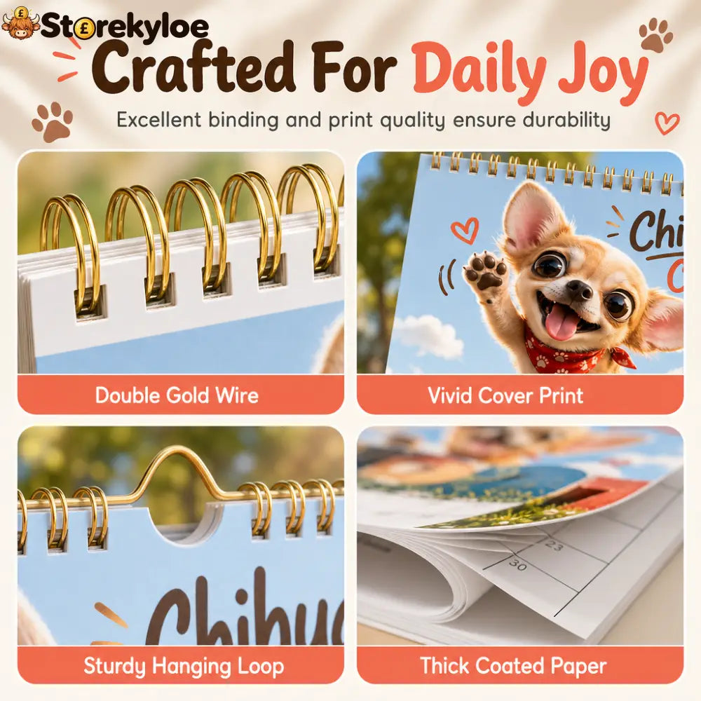 🎄🎁Christmas Sale 🐕Chihuahua 12 Month Wall Calendar - Housewares & Kitchen