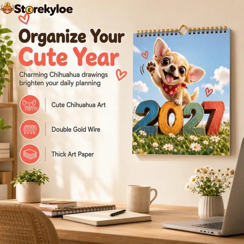 🎄🎁Christmas Sale 🐕Chihuahua 12 Month Wall Calendar - Housewares & Kitchen