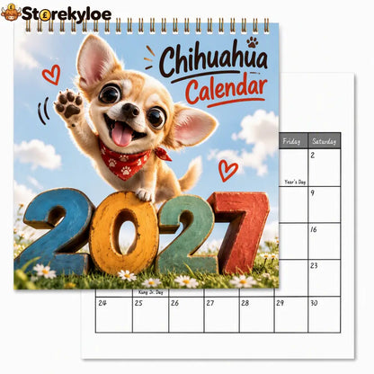 🎄🎁Christmas Sale 🐕Chihuahua 12 Month Wall Calendar - Housewares & Kitchen
