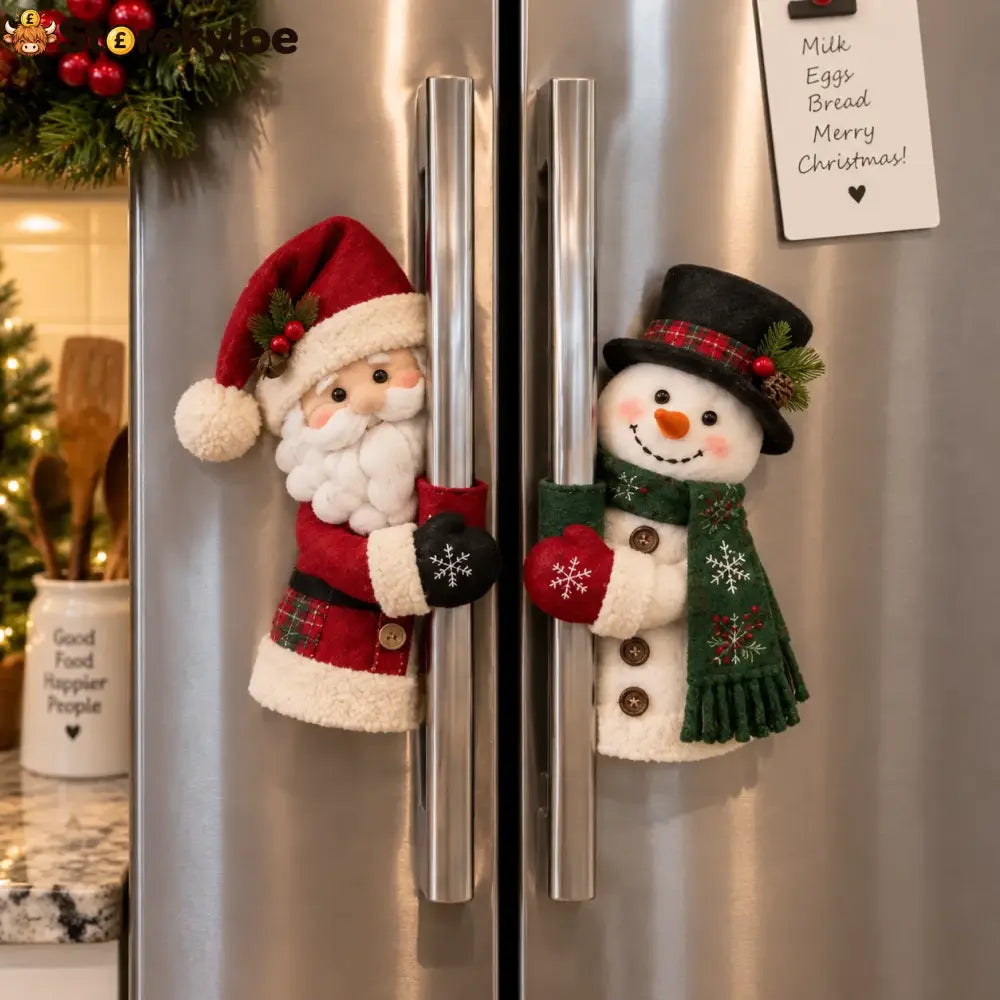 Christmas Santa & Snowman Handle Huggers – Set Of 2 - Santa