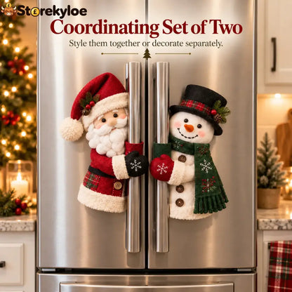 Christmas Santa & Snowman Handle Huggers – Set Of 2